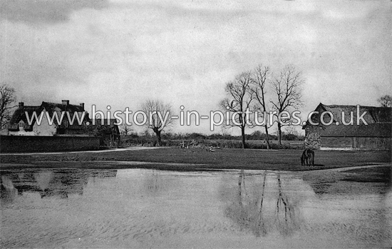 The Pond and Village, Matching Green, Essex. c.1906